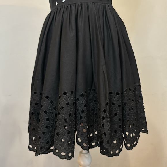 OLIVACEOUS Eyelet Cutout Fit & Flare Swing Dress -New With Tag - Picture 6 of 8